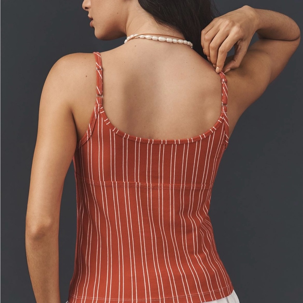 Anthropologie Striped red and white Tank Top - Picture 3 of 4